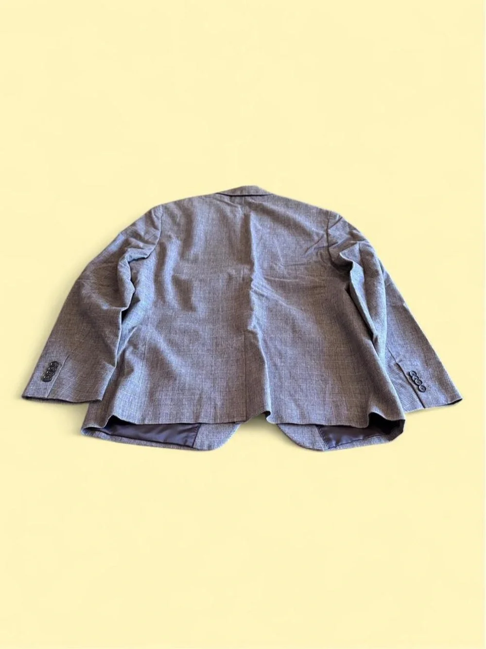 Banana Republic Gray Glen Plaid Sport Coat Blazer Men’s 44R Slim Fit